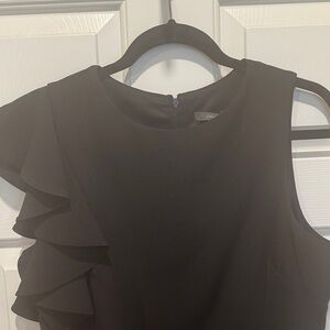 Julian Jordan Black Ruffle Sleeve Dress